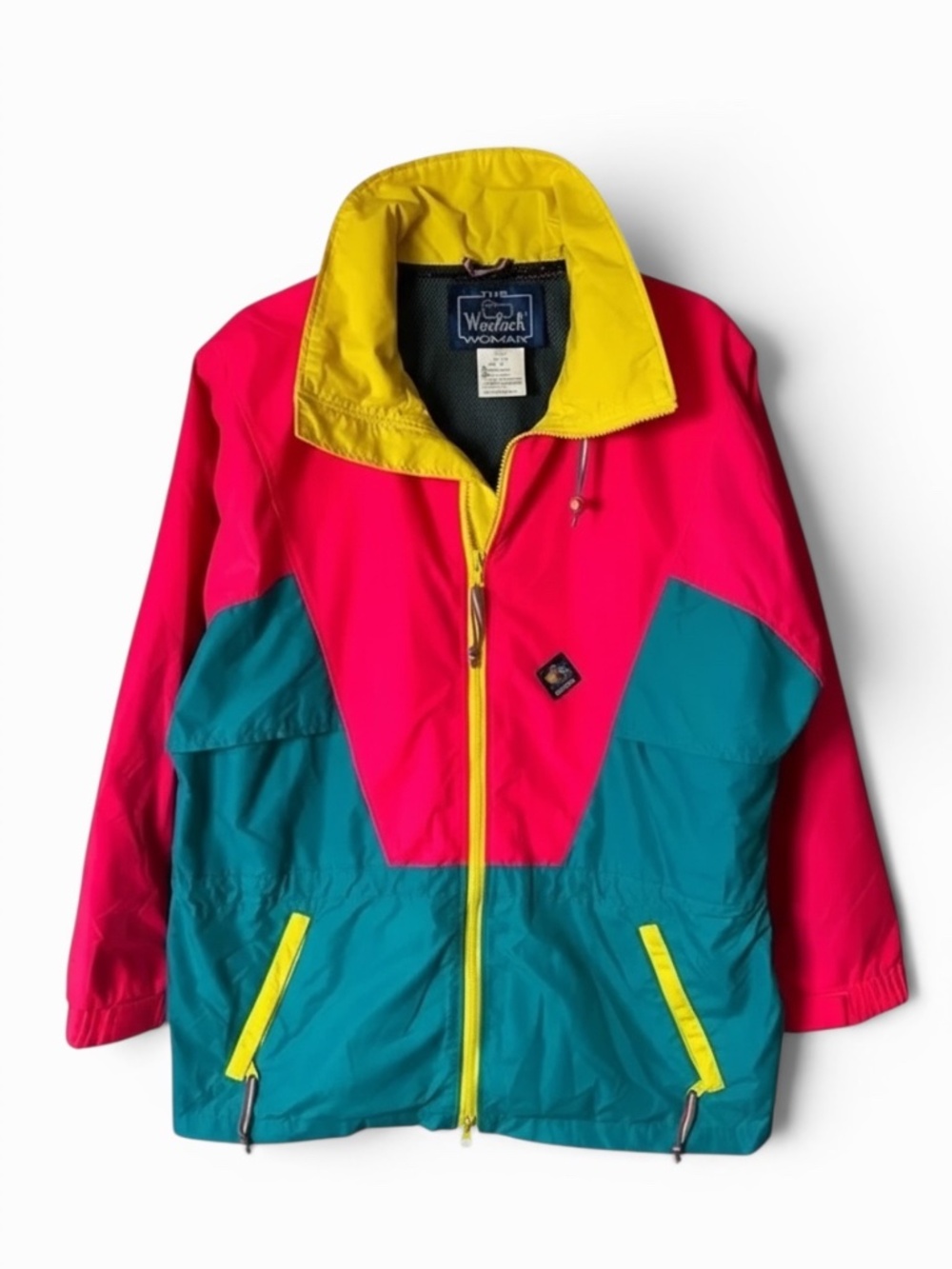 Vintage Woolrich Woman Sea Jade Colorblock Windbreaker Jacket NWOT‎ M